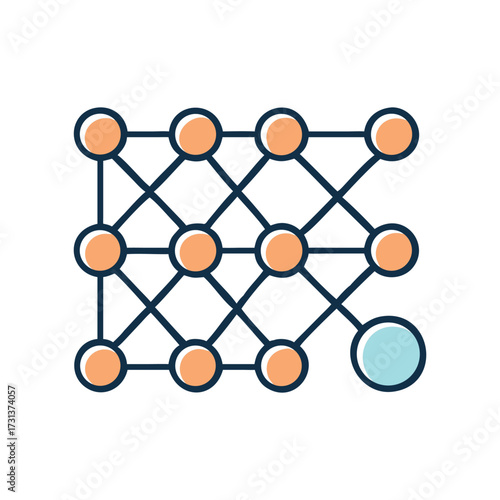 Abstract neural network node connections