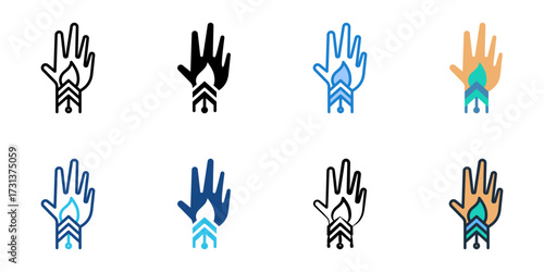 Cultural lag icon set multiple style collection 
