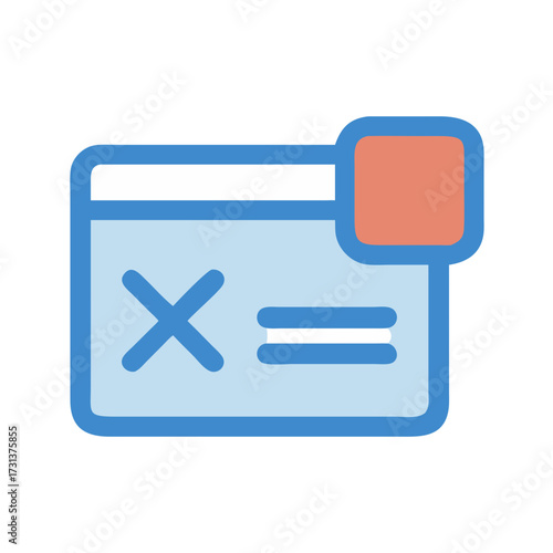 Browser window icon illustrating mathematical equations and problem solving