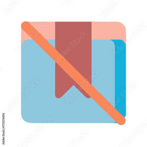 Flat design image depicting blocked message or unavailable content