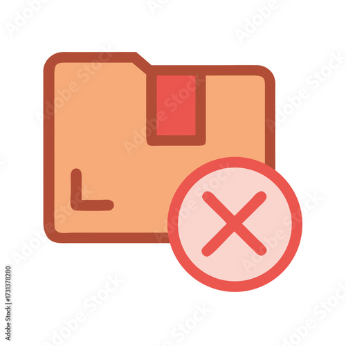 Folder deletion error in peach and red color palette