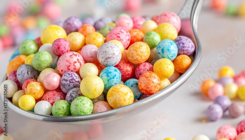 Wallpaper Mural Colorful Candy Balls in Spoon. Torontodigital.ca