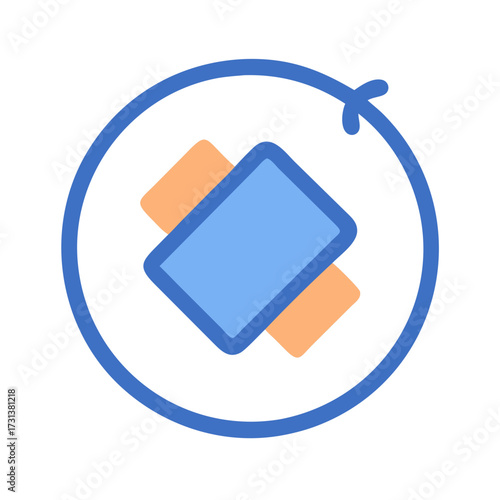 Simple swap or exchange icon in circular arrow format