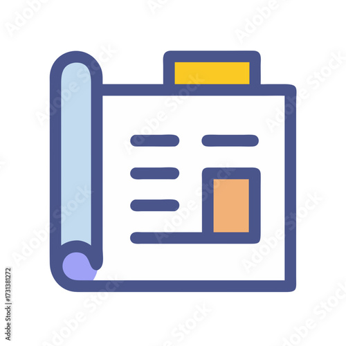 Modern newspaper graphic design illustration flat style vector
