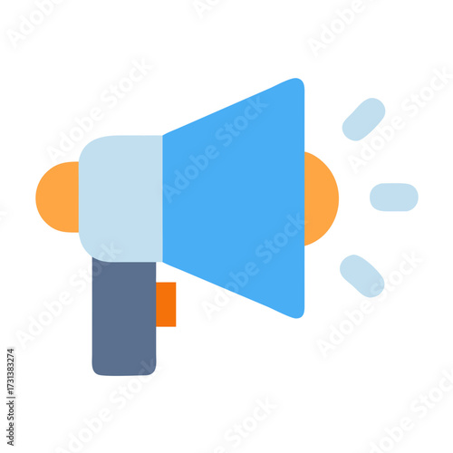 Stylized megaphone icon conveying announcements and communication effectively