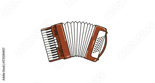 accordion isolated on white
