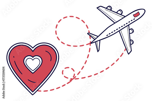 heart shaped airplane
