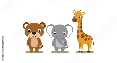 set of cartoon animals