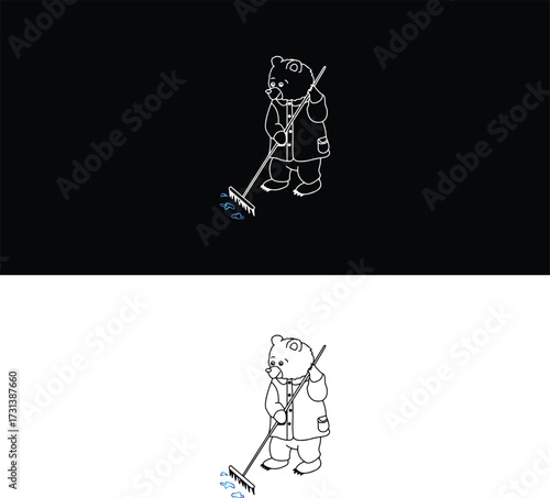bear cleaning logo