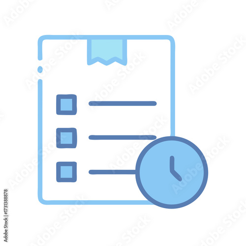 Schedule and time management icon on black background