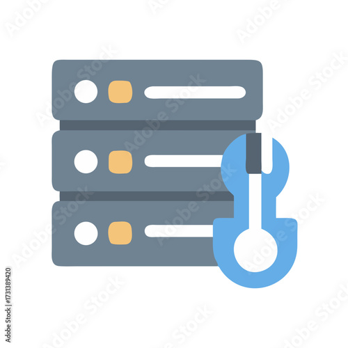 Server maintenance configuration with wrench for optimal data solutions