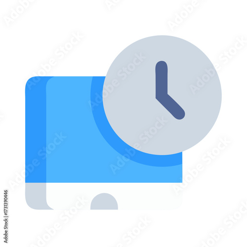Time Management App on a Blue Screen Interface
