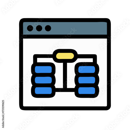 Hierarchical structure within website interface diagram illustration graphic design