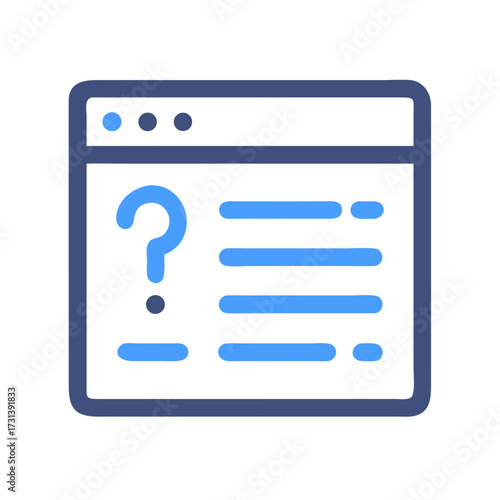 Help center icon on webpage interface isolated illustration