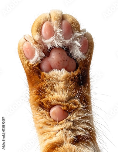 Wallpaper Mural Orange Cat Paw Close Up. Torontodigital.ca