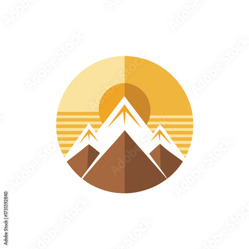 Mountain sun logo