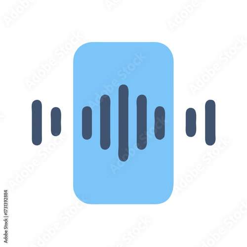 Stylized light blue audio spectrum icon on black background