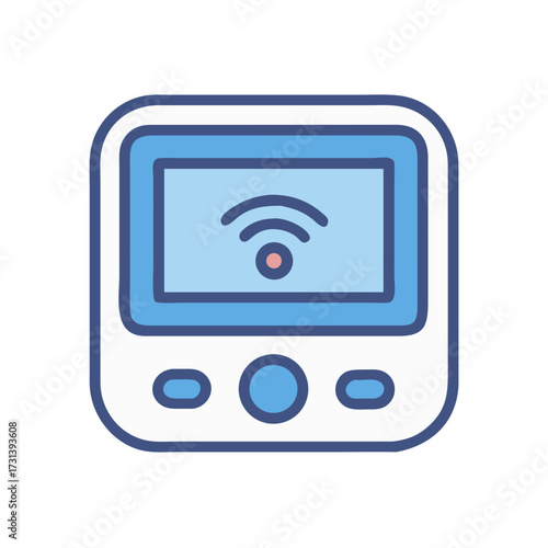 Simple wireless device icon for modern communication applications