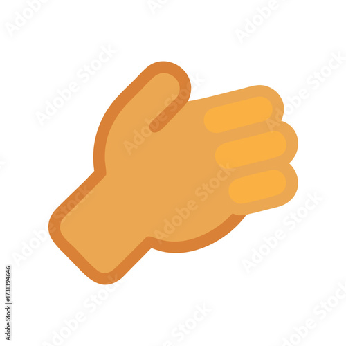 Cartoon fist emoji graphic on black background, symbol of power