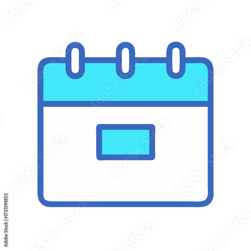 Modern calendar icon design against black background illustration
