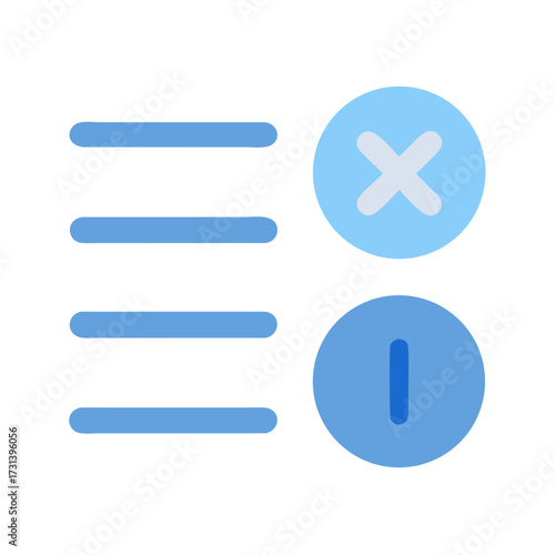 Options menu icons on black background in blue color