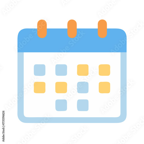 Illustration of a Calendar with light colors and a blank space