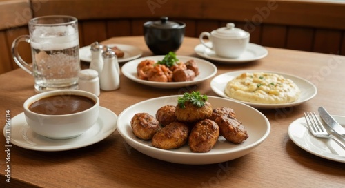 Wallpaper Mural A table laden with various dishes Torontodigital.ca