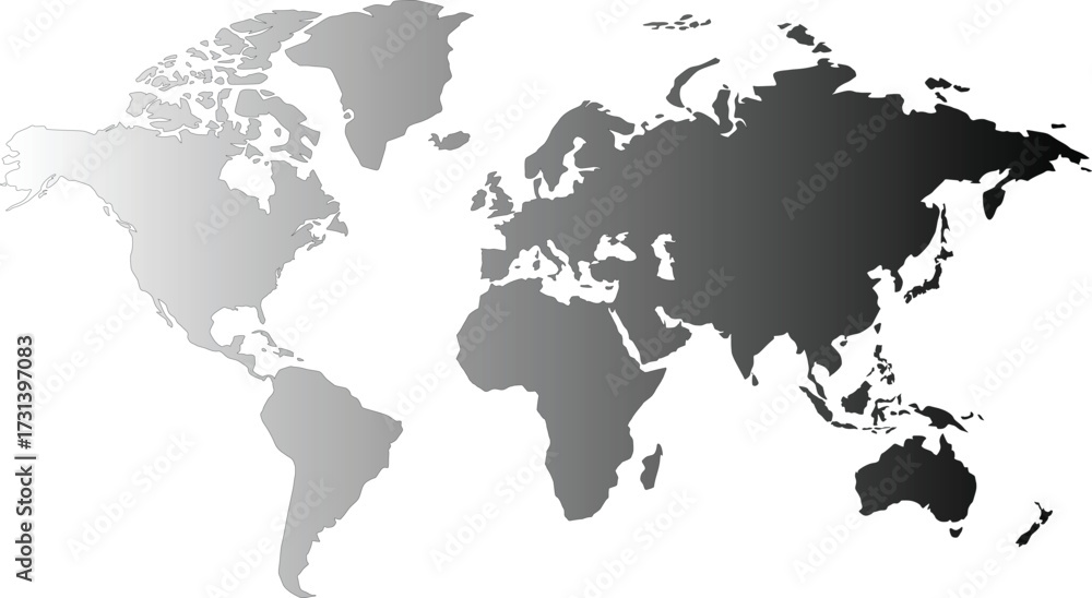Fototapeta premium Modern Cartography: Abstract World Map Vector