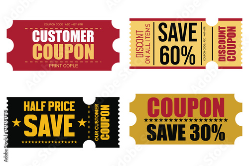Discount Coupon Vouchers for Customer Savings and Special Offers