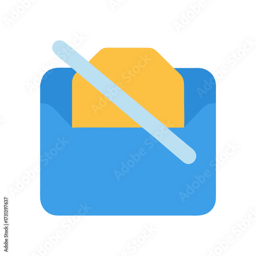 Deleted folder file document icon flat vector illustration