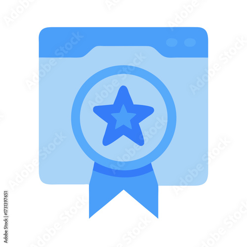 Website award badge featuring a star and ribbon icon