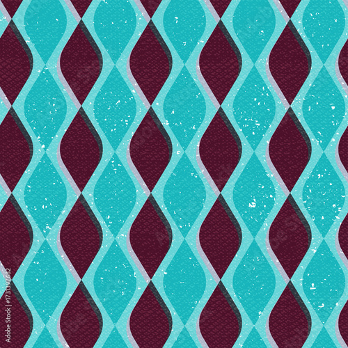 Vintage seamless pattern with grunge effect