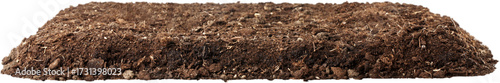 Fényképezés pile of soil isolated Compost Lawn fertilizer A pile of coffee grounds, isolated