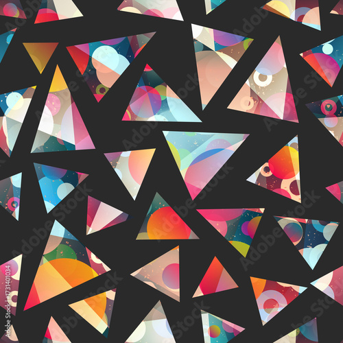 Funky triangle seamless pattern
