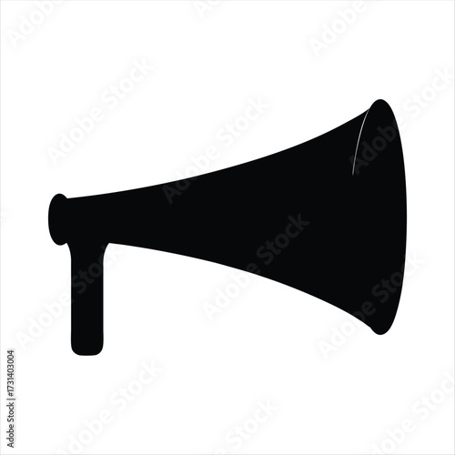 Black Megaphone Icon Vector Illustration for Announcement and Marketing