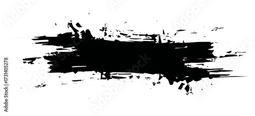 Black Grunge Brush Stroke Texture Background Design