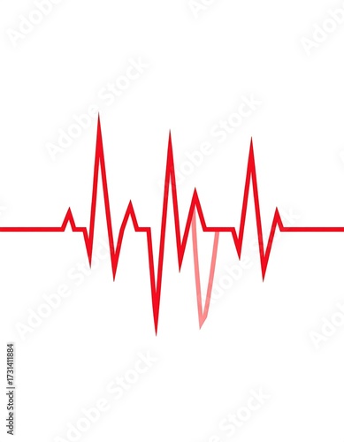 Wallpaper Mural Heartbeat Graphic Illustration. Torontodigital.ca