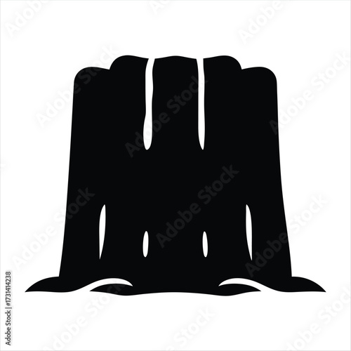 Monochrome stylized image resembling a jello dessert or a unique structure