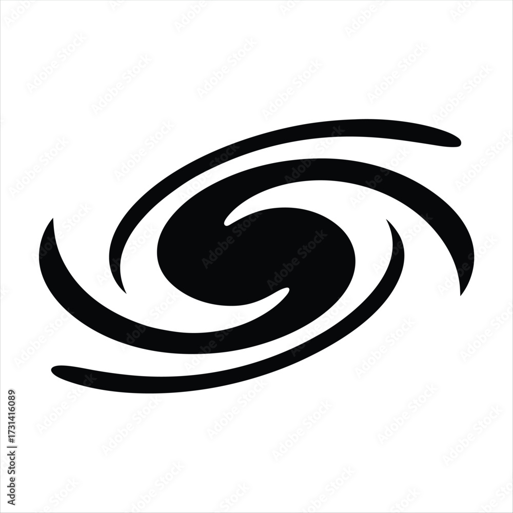 Fototapeta premium Abstract Black and White Swirling Vortex Design with Dynamic Circular Motion