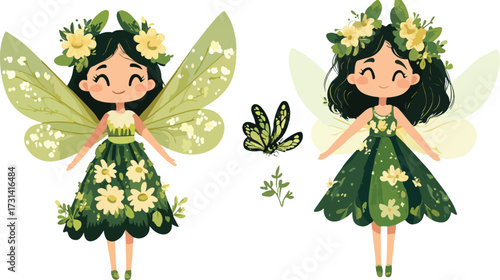 Whimsical young girl with long brown hair riding a bicycle with heart balloons and flowers