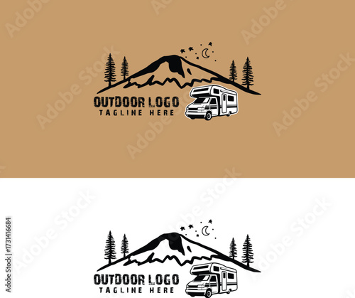 pine tree outdoor logo