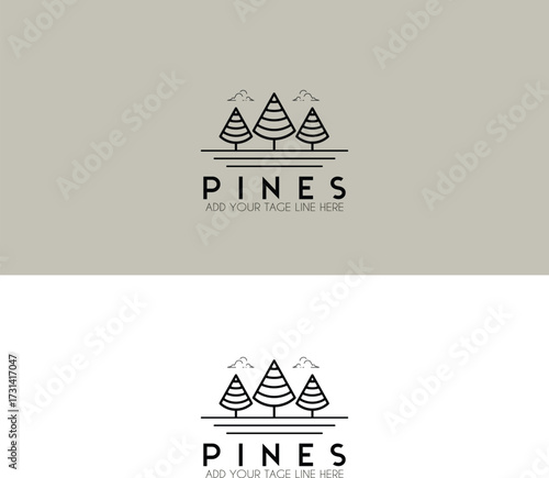 pine tree outdoor logo