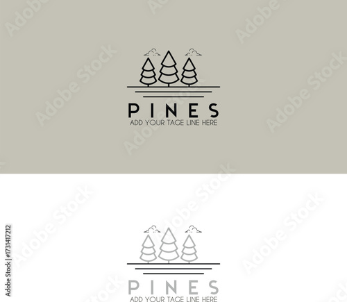 pine tree outdoor logo