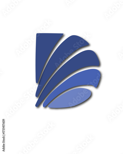 D BLUE LOGO SIMPLE COMPANY INDUSTRY