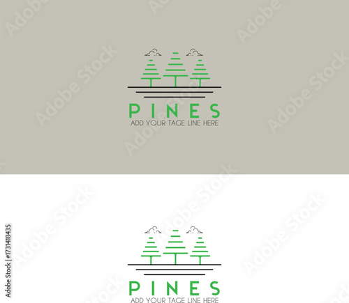 pine tree outdoor logo