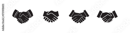 Handshake Vector Icon, Represents mutual respect and cooperation, Vector illustration EPS 10.
