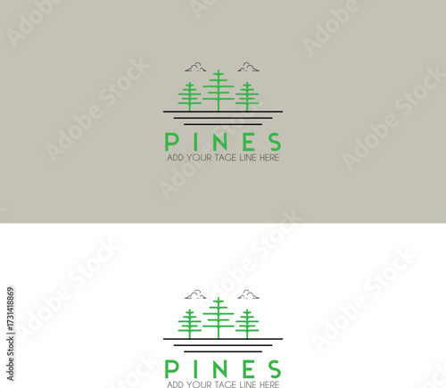 pine tree outdoor logo