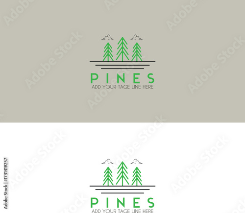 pine tree outdoor logo
