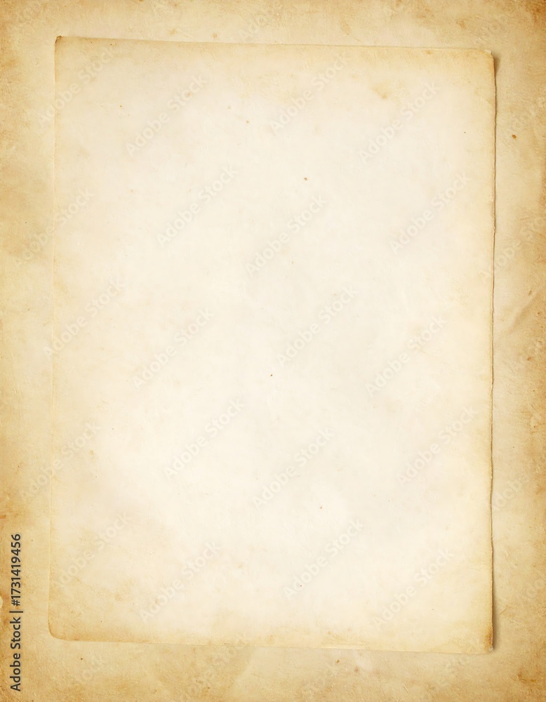 Obraz premium Aged, creamy paper texture with subtle discoloration and a slightly darker border