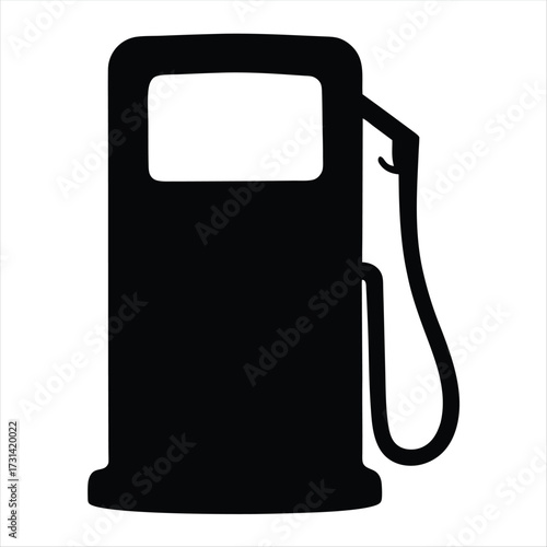 Silhouette of a Gas Pump Dispenser, Symbolizing Refueling and Energy Resources